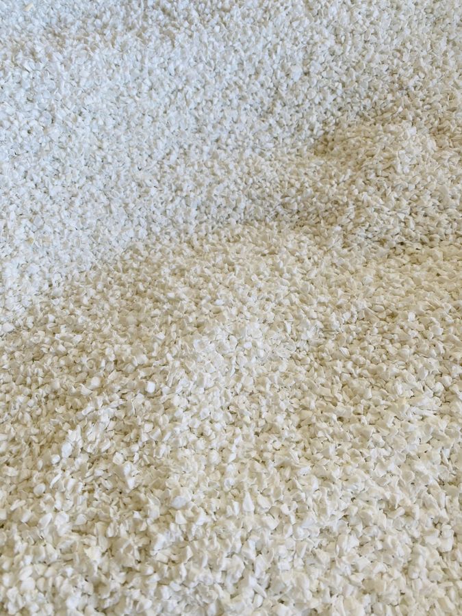 Muestra de plastico triturado Politren 25