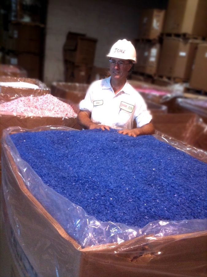 Muestra de plastico triturado Politren 30