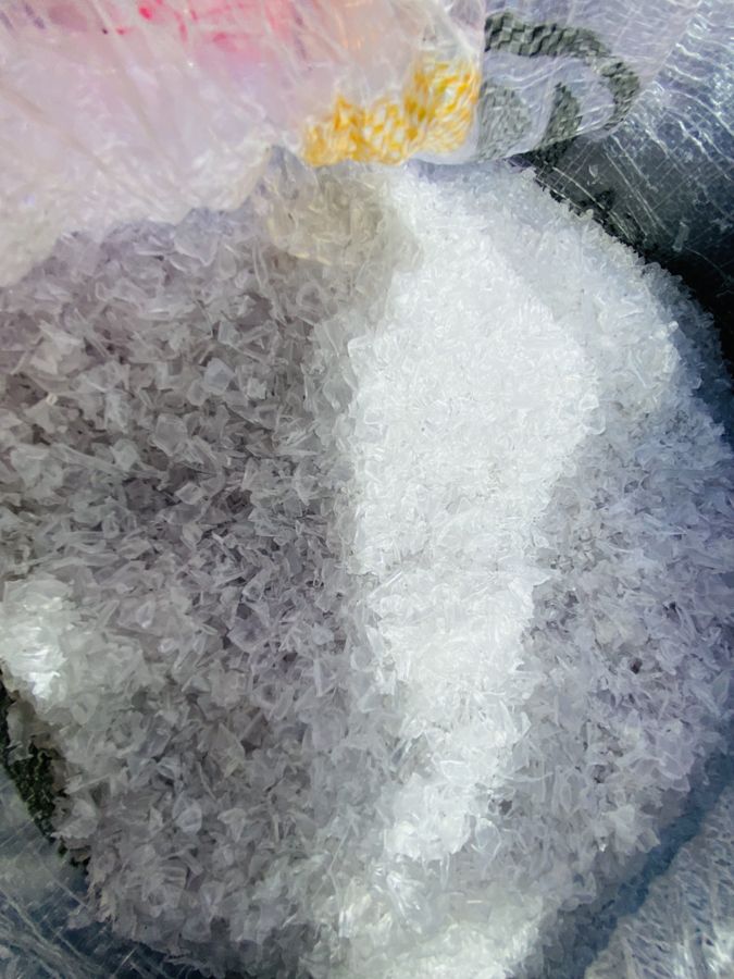 Muestra de plastico triturado Politren 39