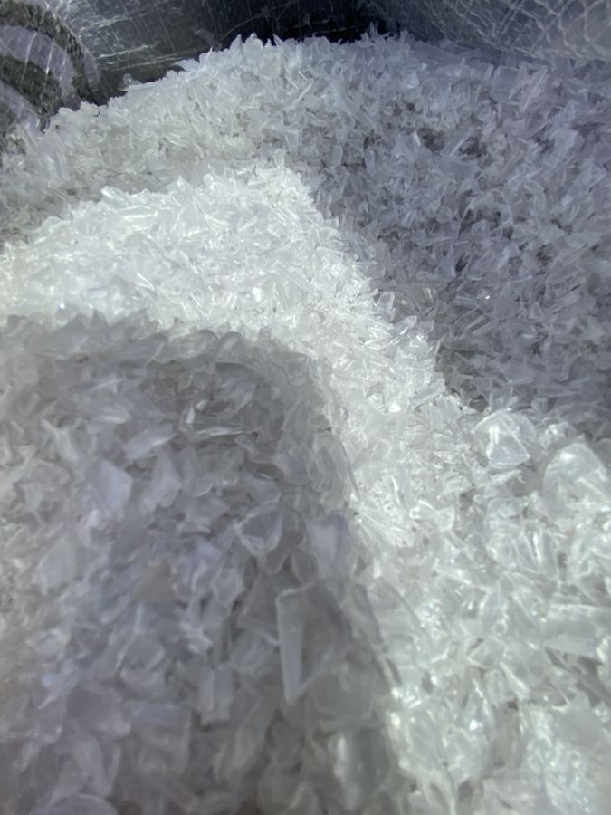 Muestra de plastico triturado Politren 40